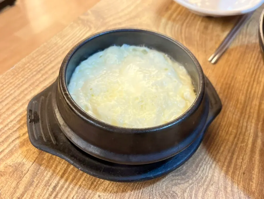 Free steamed egg served as a side