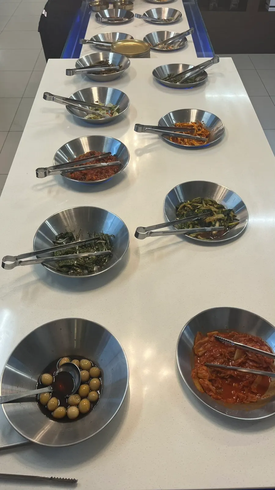 Self-serve bar with Korean banchan