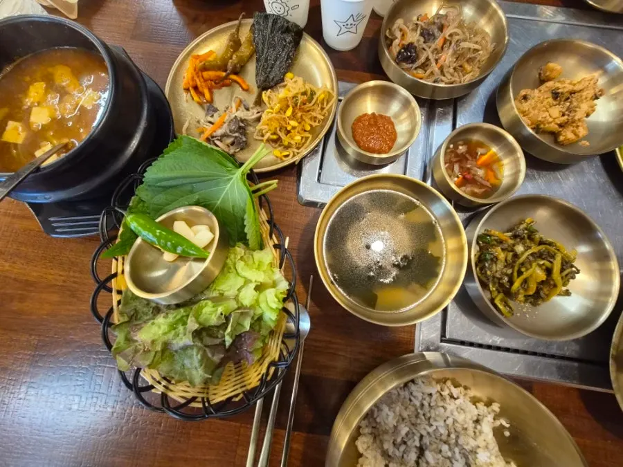 화담가 주문 메뉴 한 상