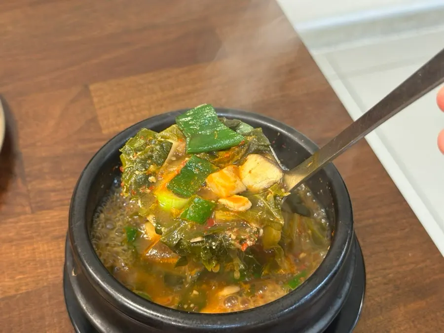 The default doenjang jjigae served with the meal