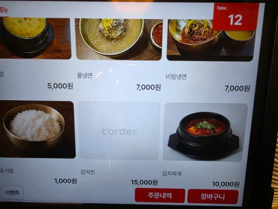 Hwadamga's meat set menu board