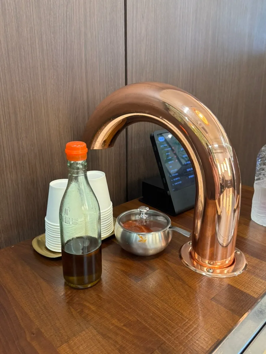 Sesame oil on the table