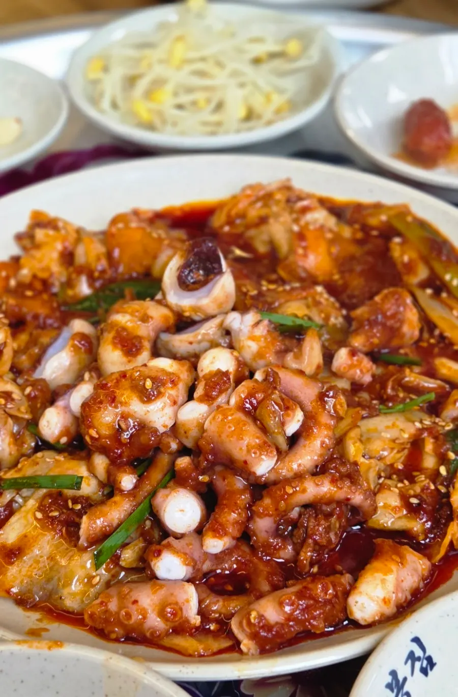 Plump octopus cut into large pieces