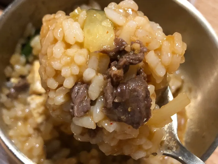 Doenjang sulbap eaten as a finishing dish