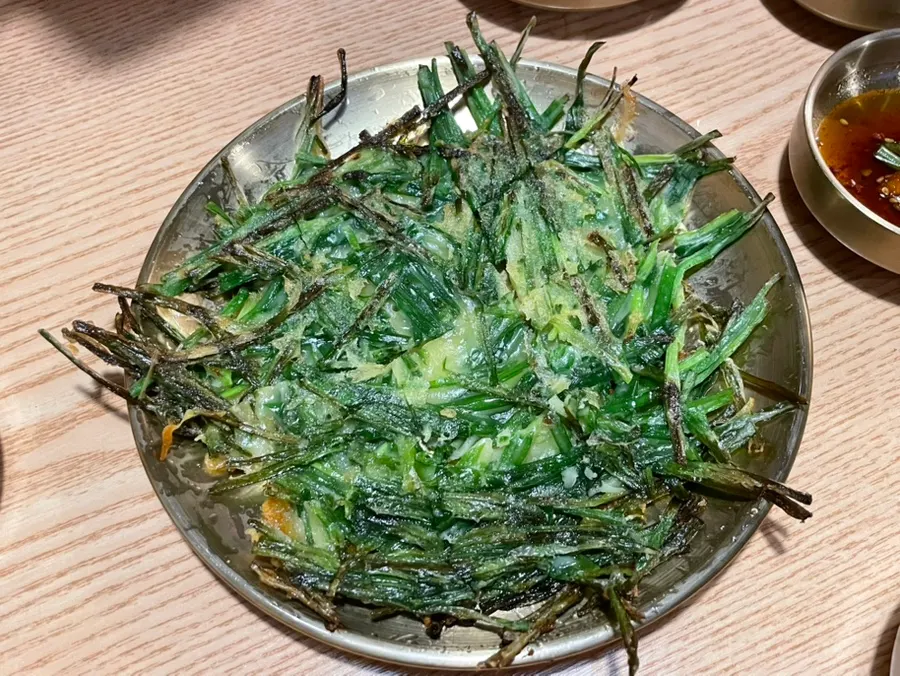 Freshly grilled pajeon