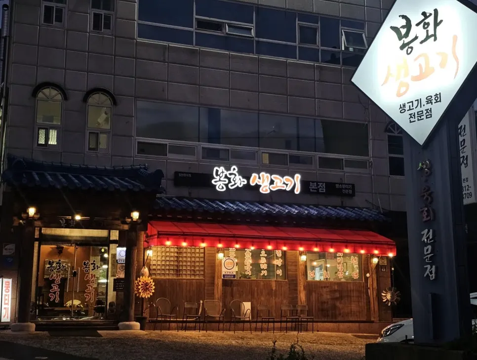 Sign and entrance of Bonghwa Saenggogi Bonjeom