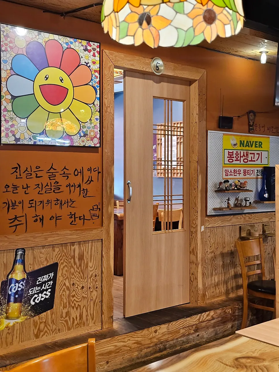 Entrance to a private room at Bonghwa Saenggogi