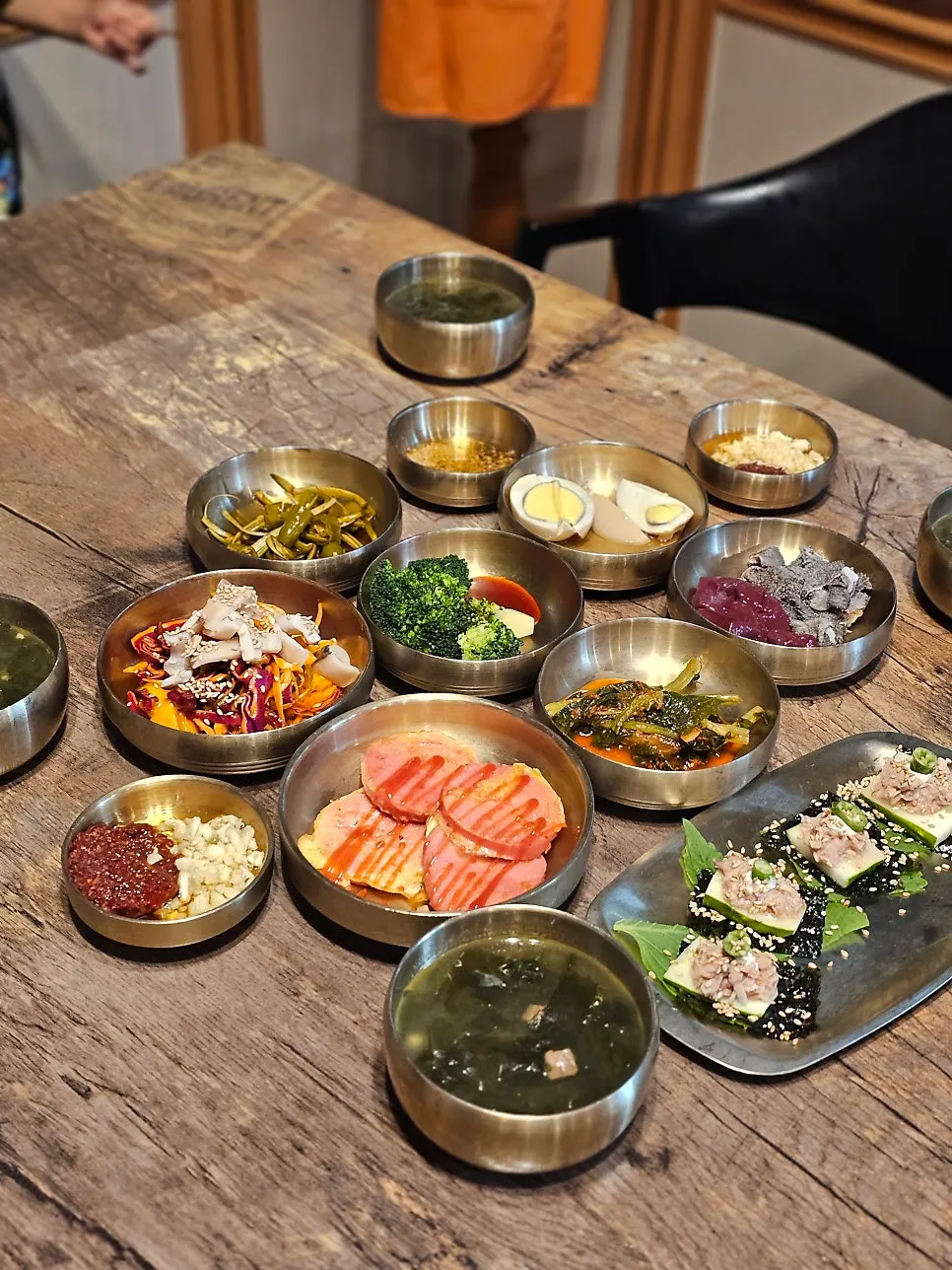 Basic table spread including liver and tripe
