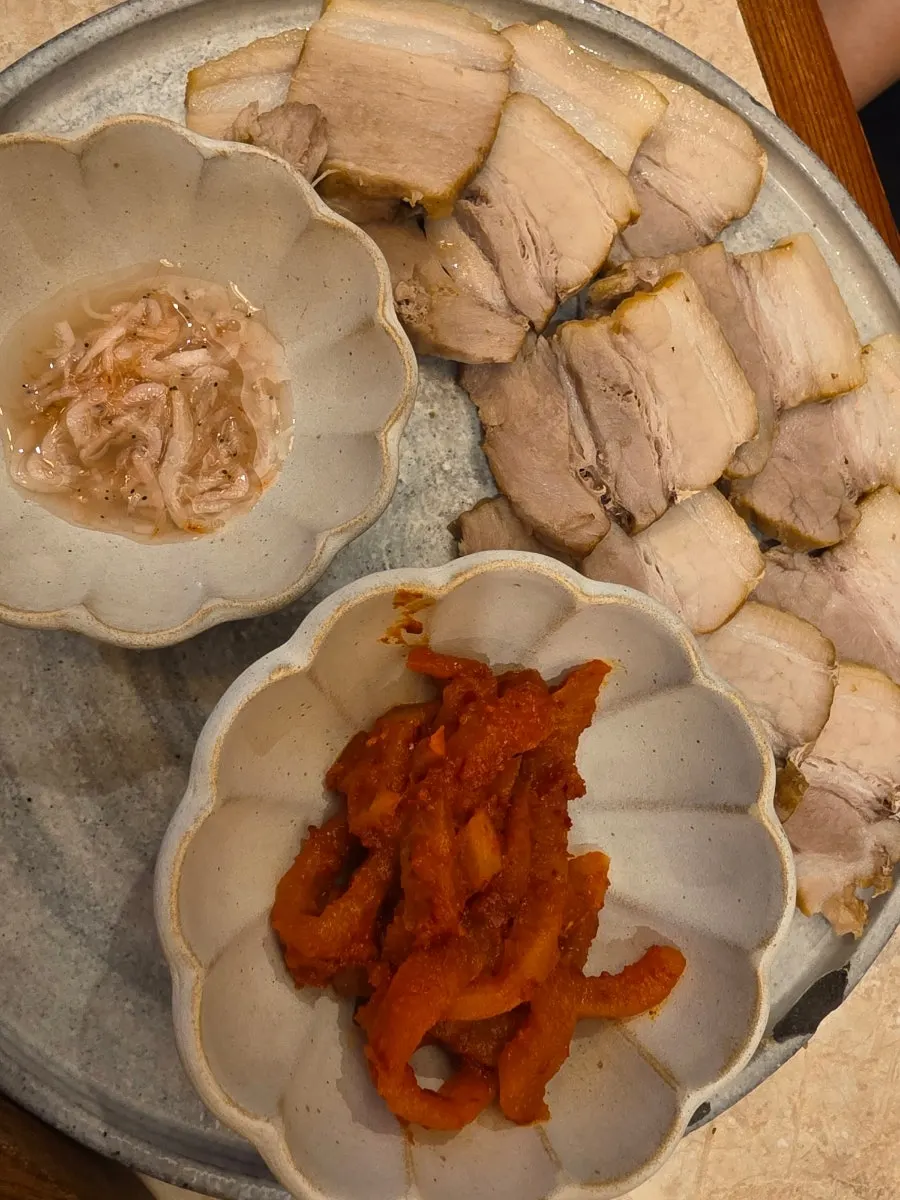 Bossam tasting plate