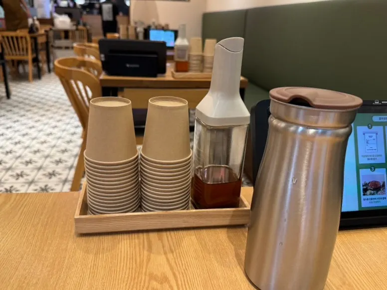 Ordering tablet installed at the table