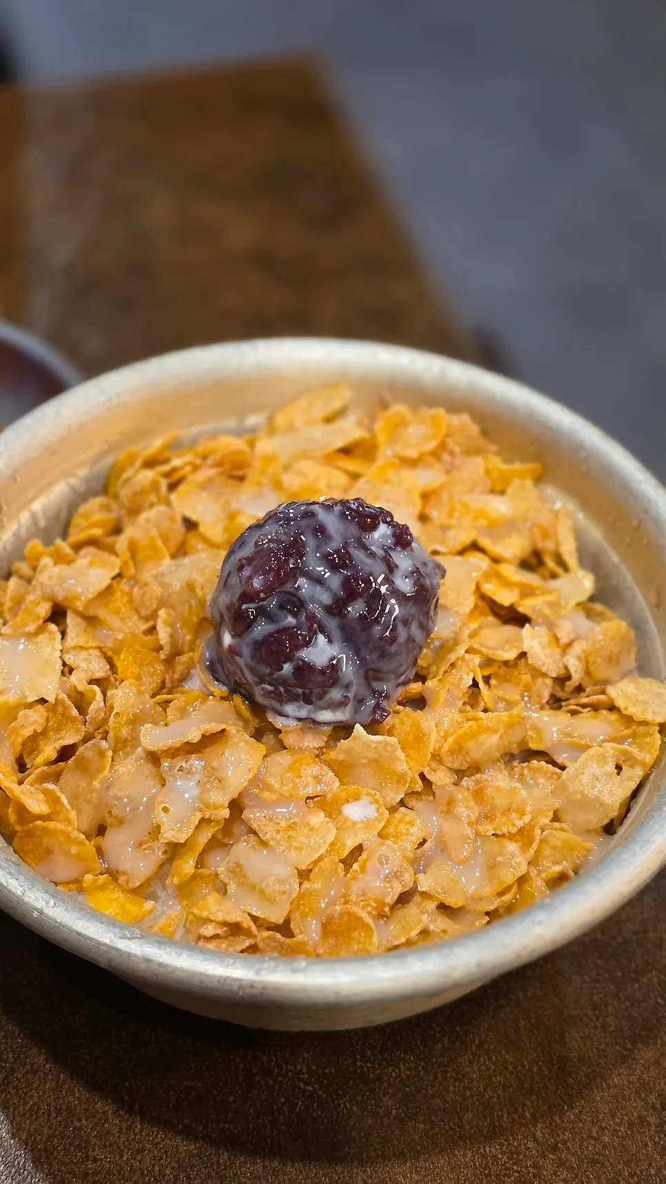 Unlimited patbingsu served after the meal