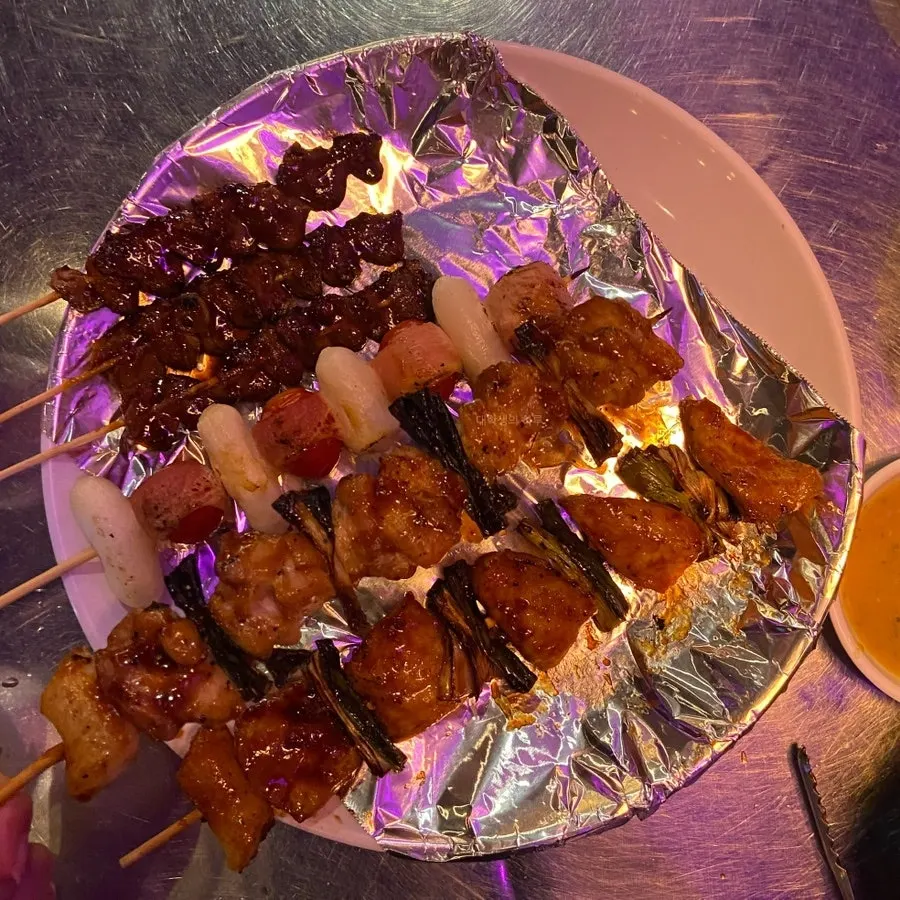 House-made mustard-flavored sauce for skewers