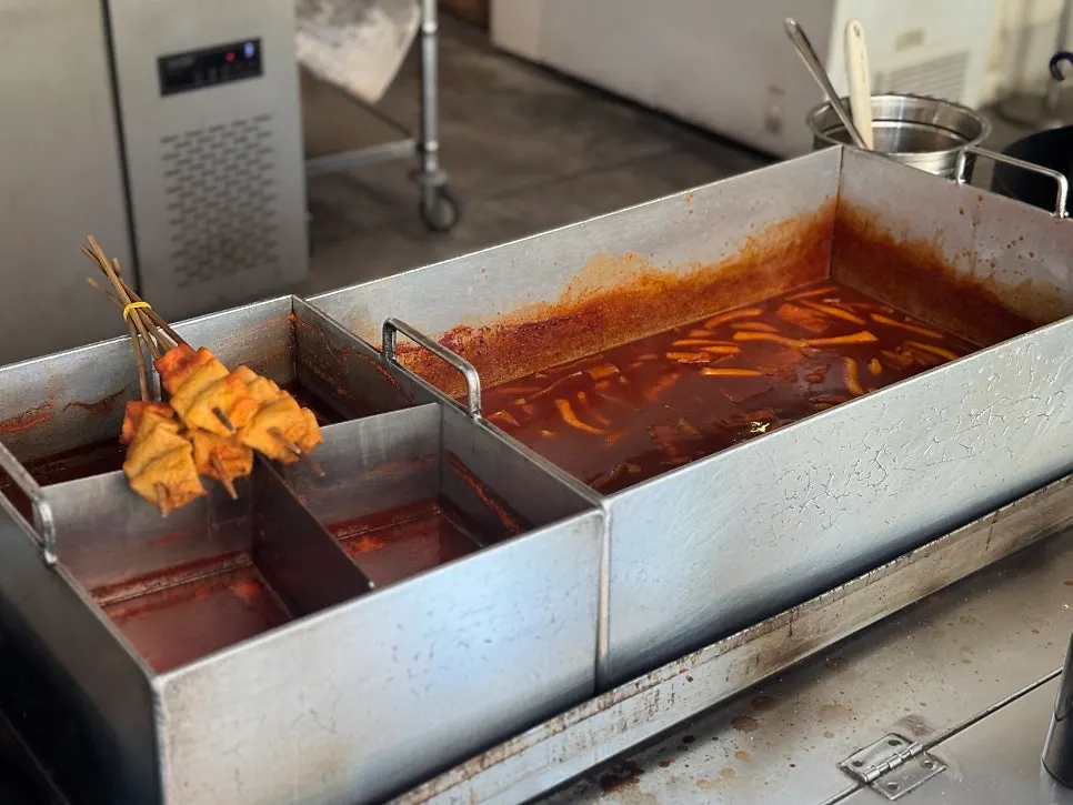 Tteokbokki and fish cake counter for takeout orders