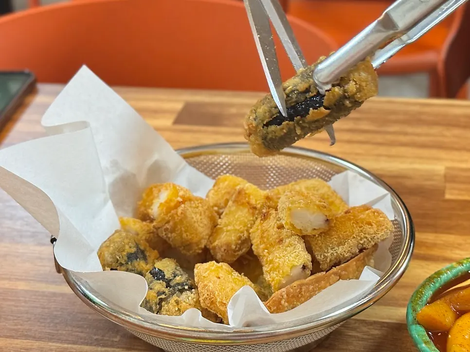 Sliced pieces of the hefty assorted fritters