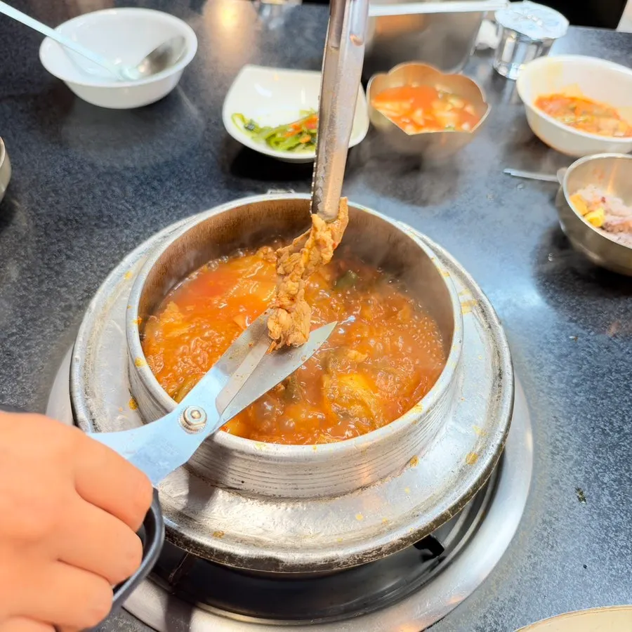 전주하우스 갈비 김치찌개 한 상 마무리 사진