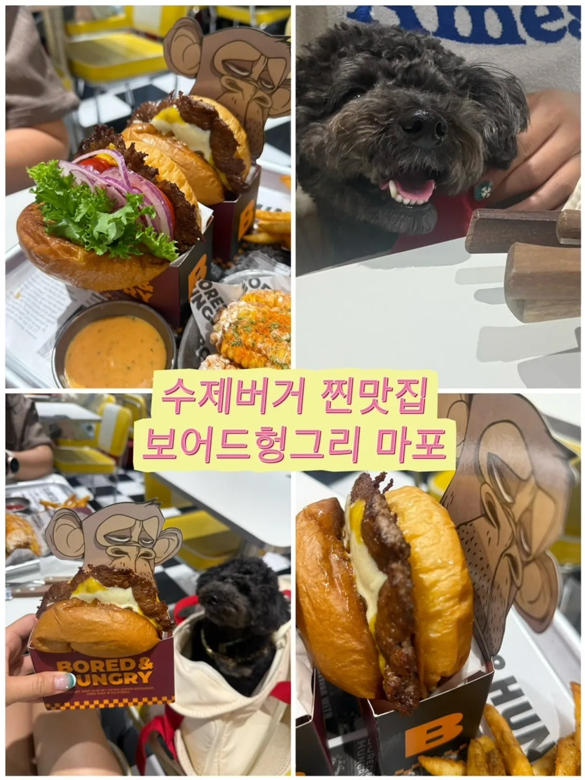 A closing photo with the dog at Bored & Hungry Mapo