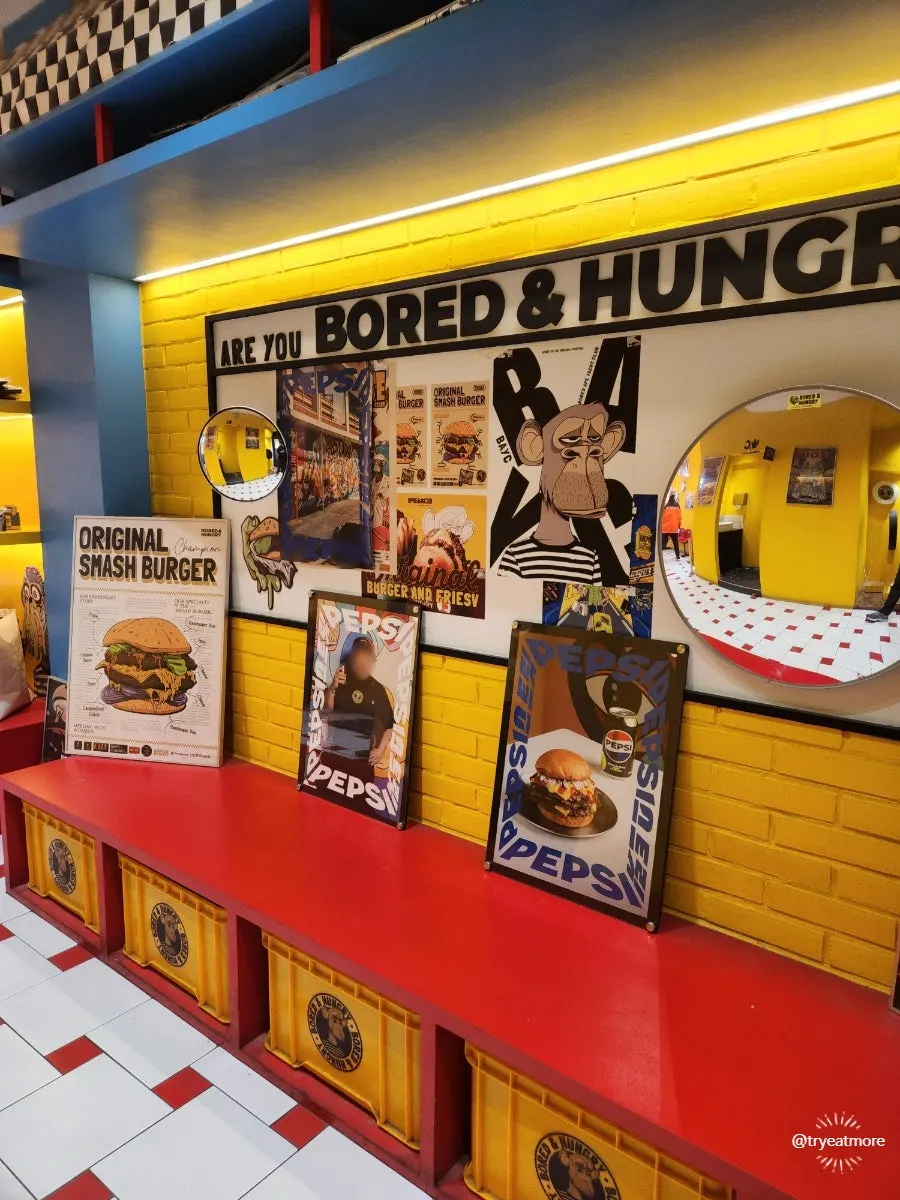 Pepsi-themed display inside the restaurant