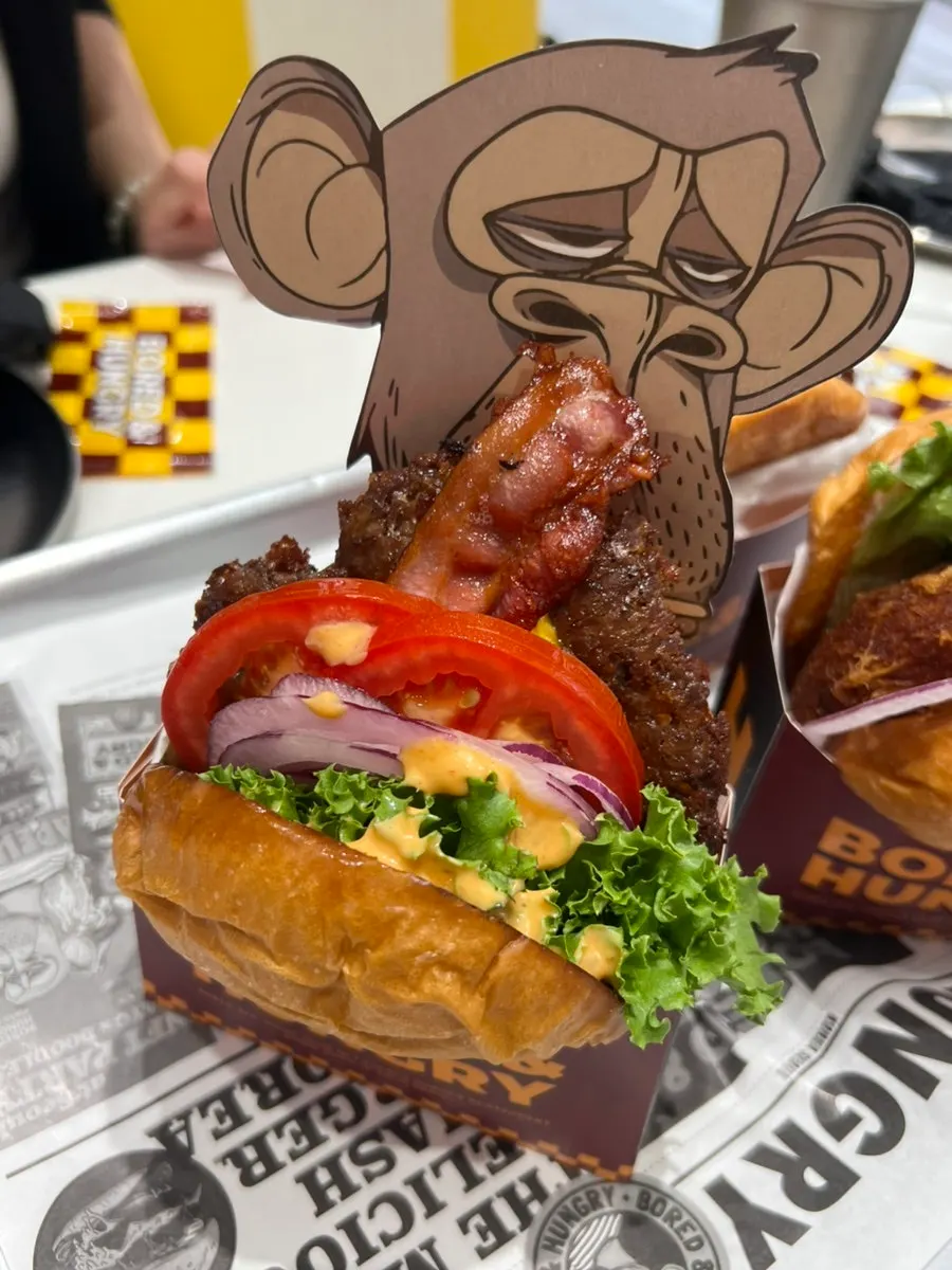 Bacon deluxe burger wrapped in paper