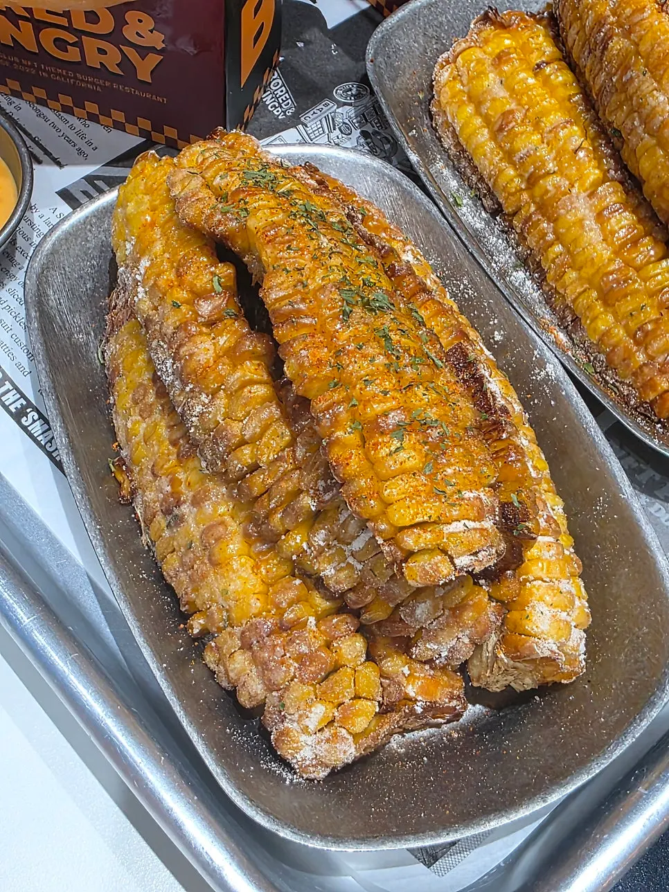 A plate of corn ribs side dish