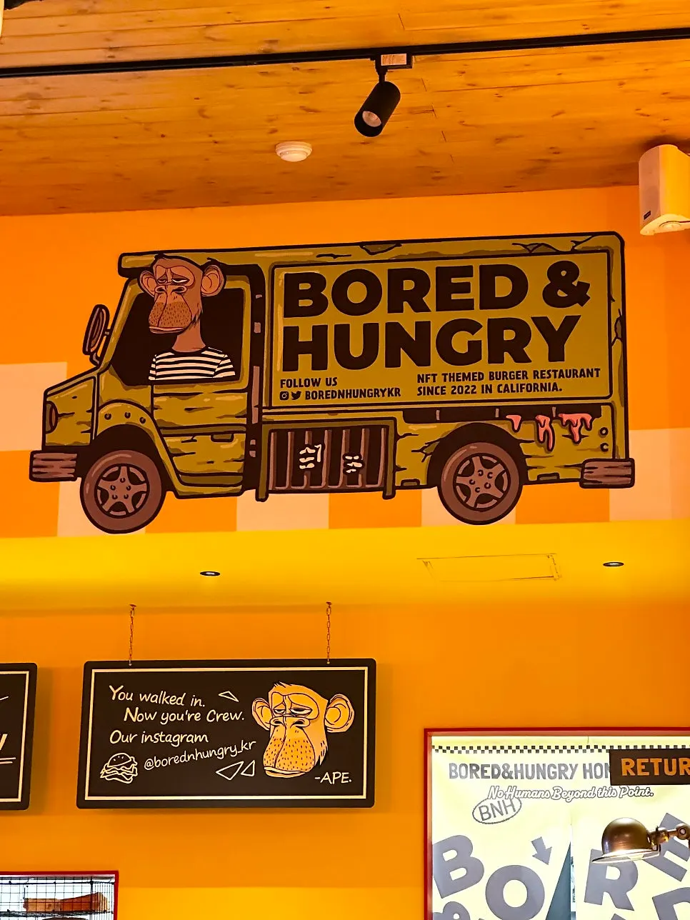 Eye-catching interior decor inside Bored & Hungry Seongsu