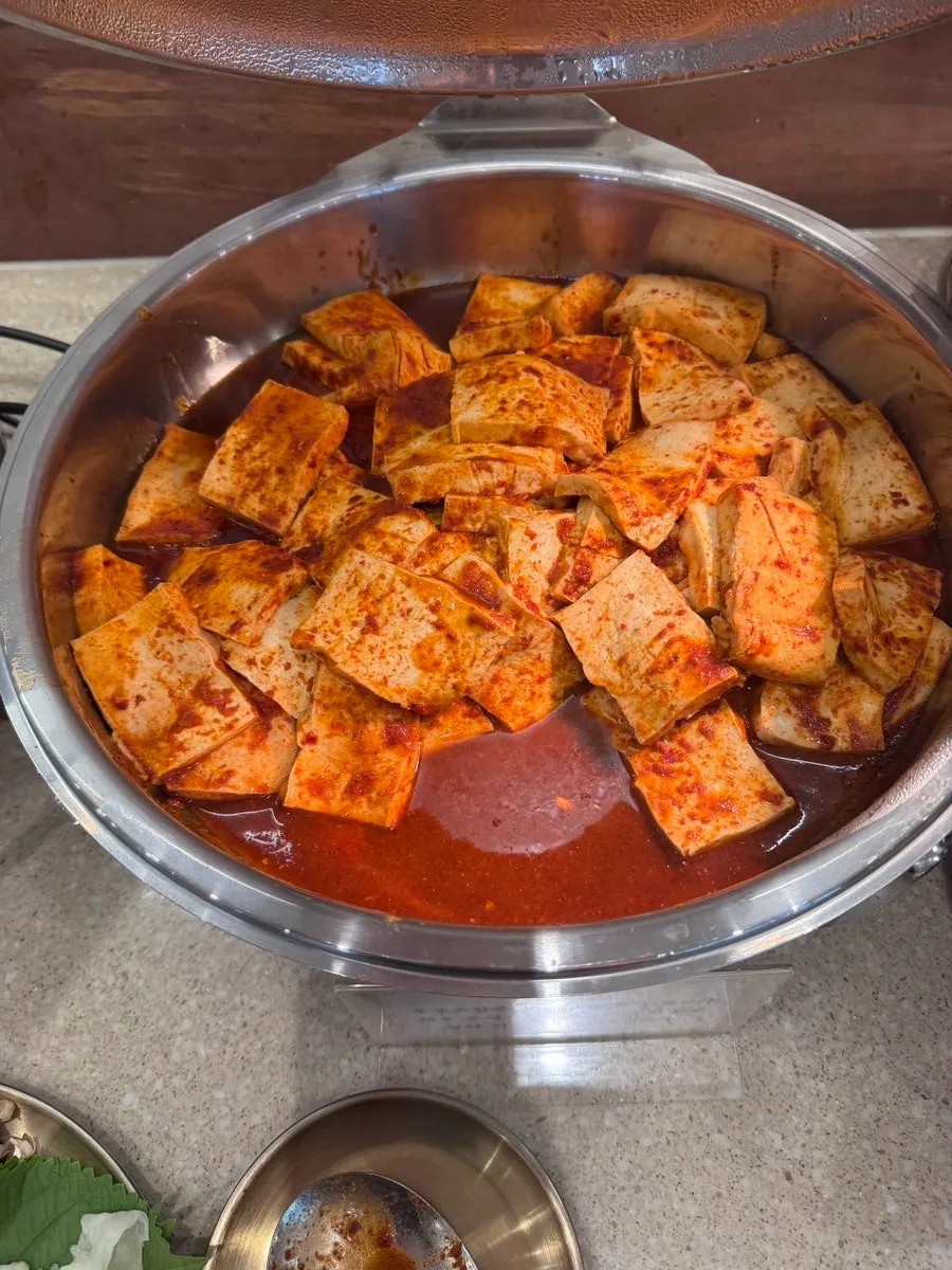 Braised tofu at the self-bar