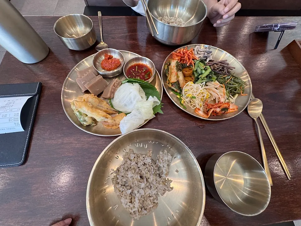 Table spread with grilled mackerel and soy sauce pork together