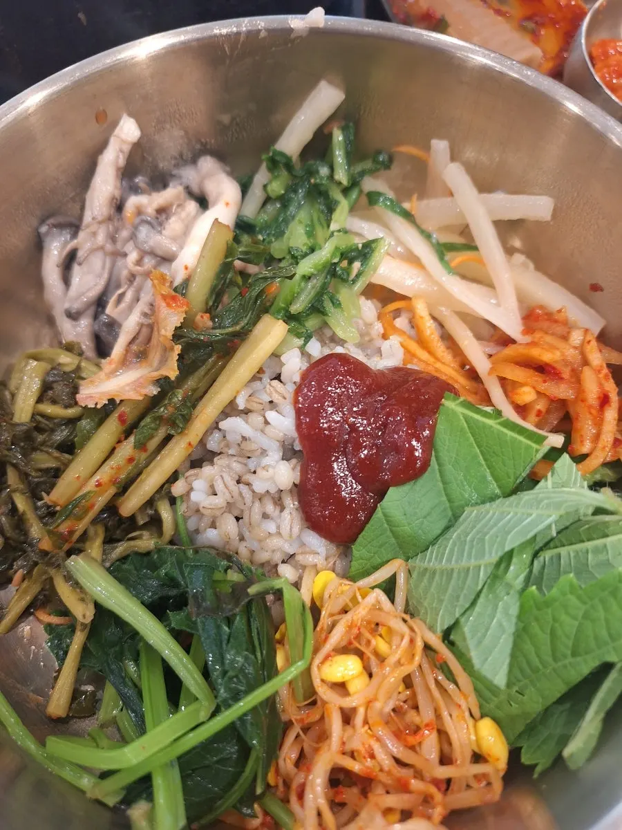 A barley rice set for two