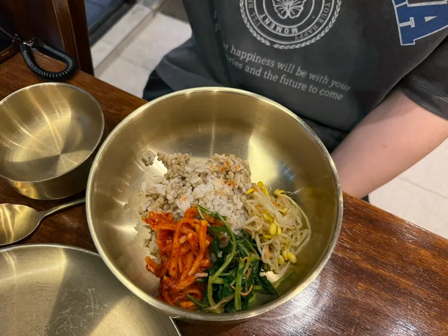 A stone bowl of Boriook's cheonggukjang served with the meal