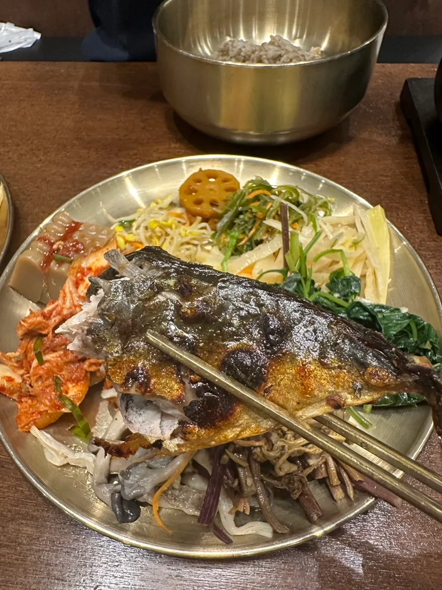 Complete barley rice mackerel set