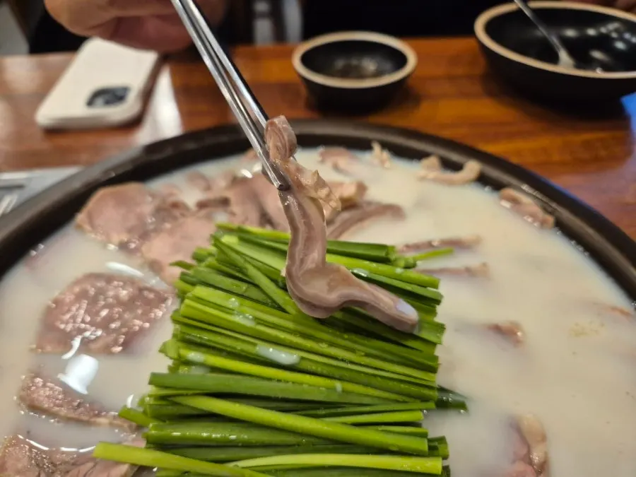 부위별로 담긴 모둠수육 고기 접시