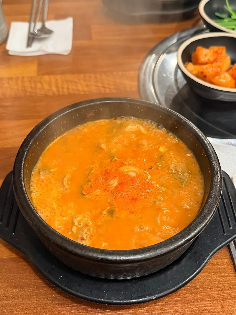 Intestine gukbap ordered spicy
