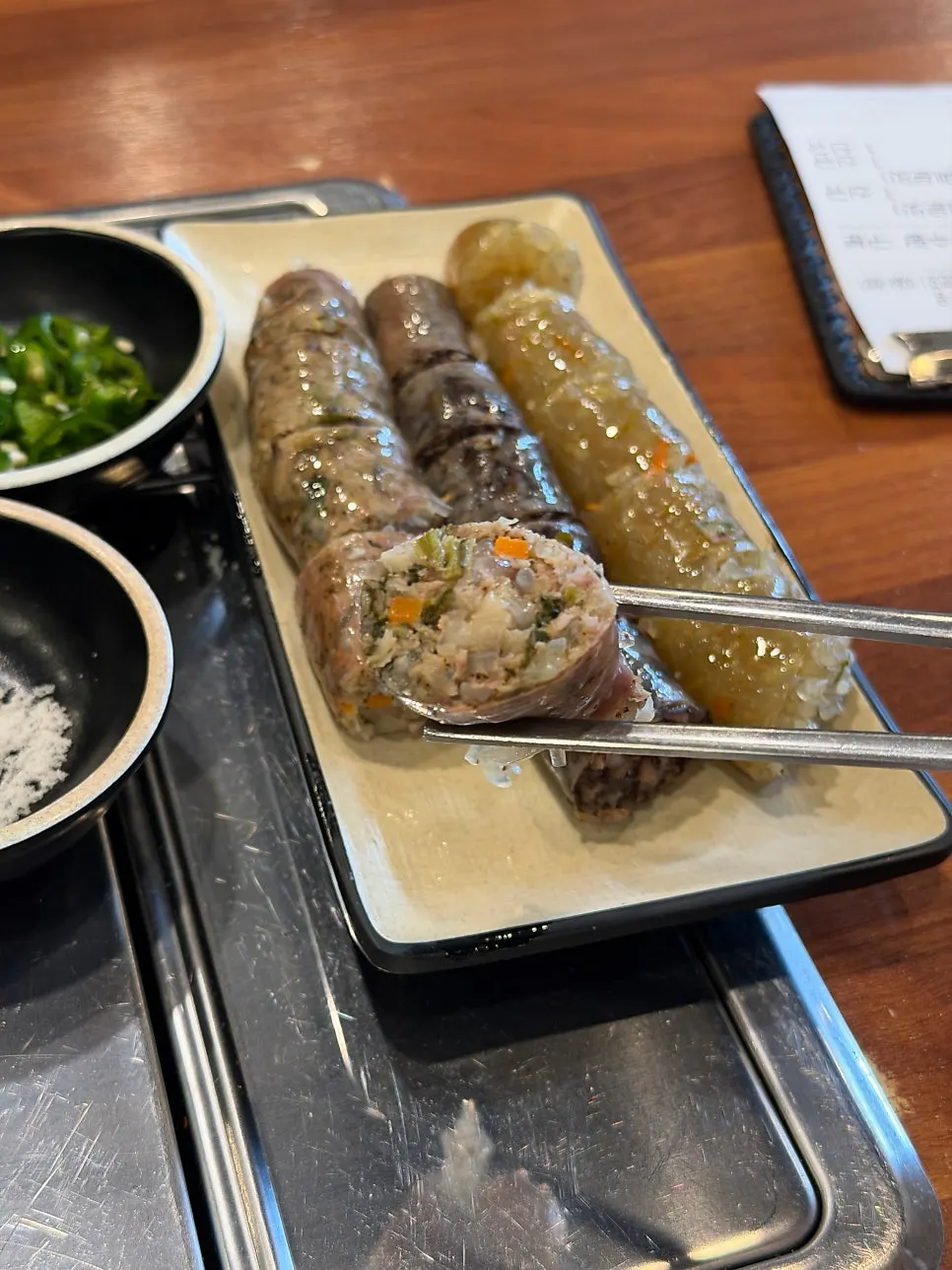 맛보기 순대 세 줄