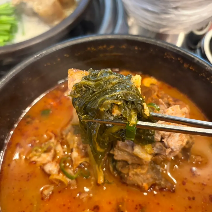 고기를 올린 밥 한 숟가락