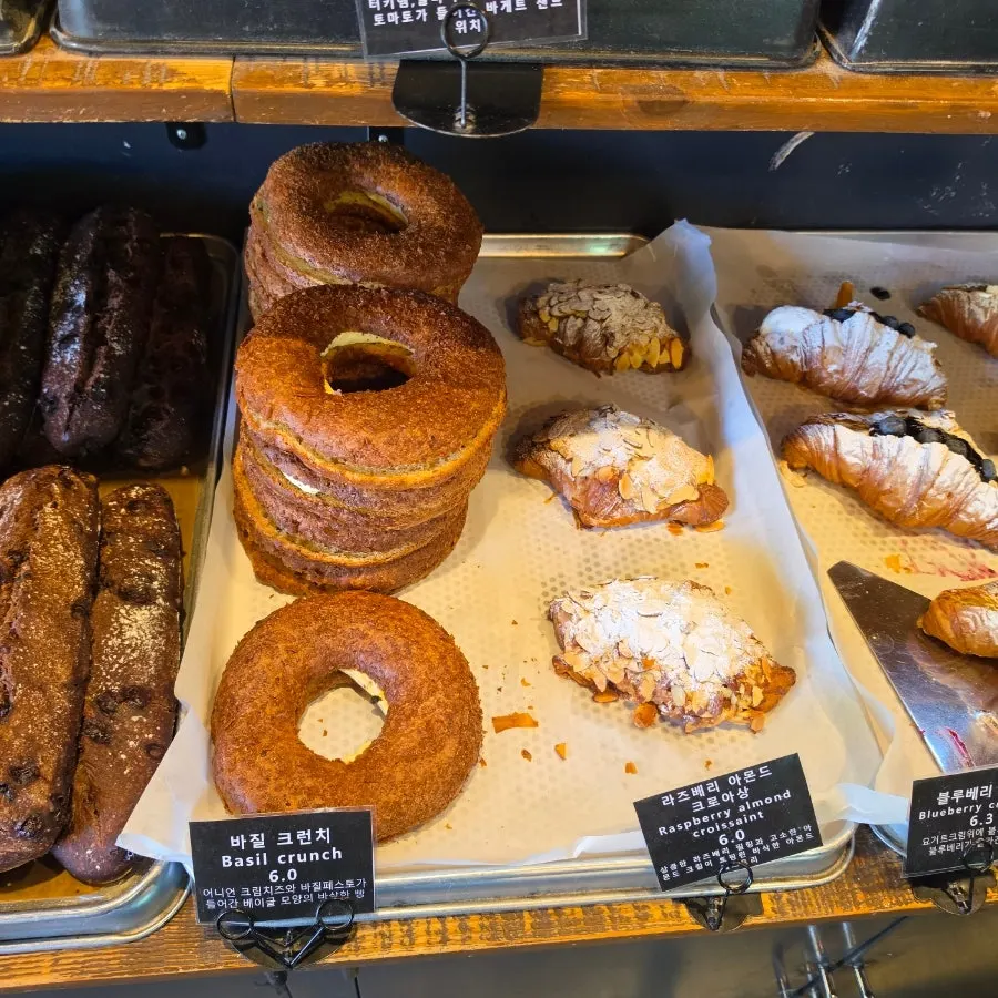 A variety of breads on display