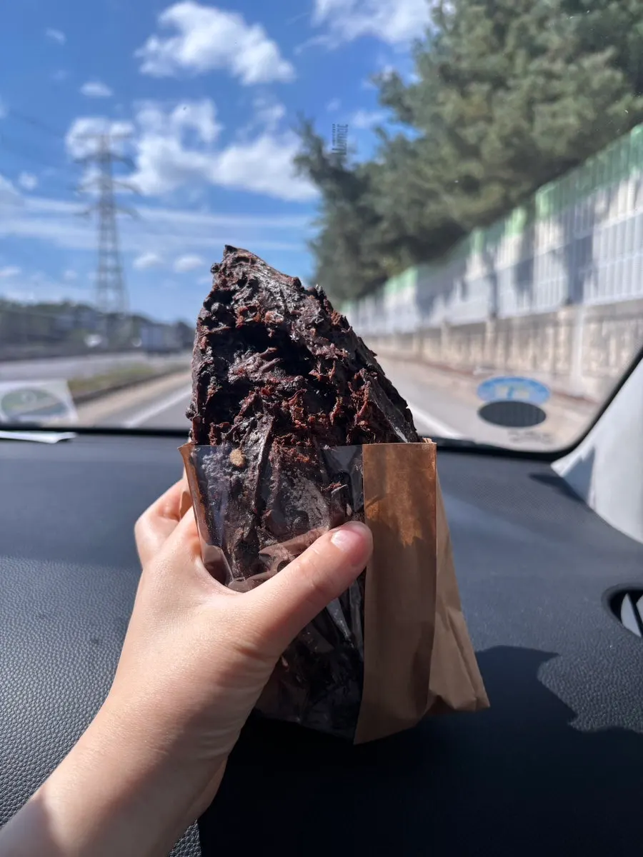 쇼콜라 바게뜨 단면의 초코