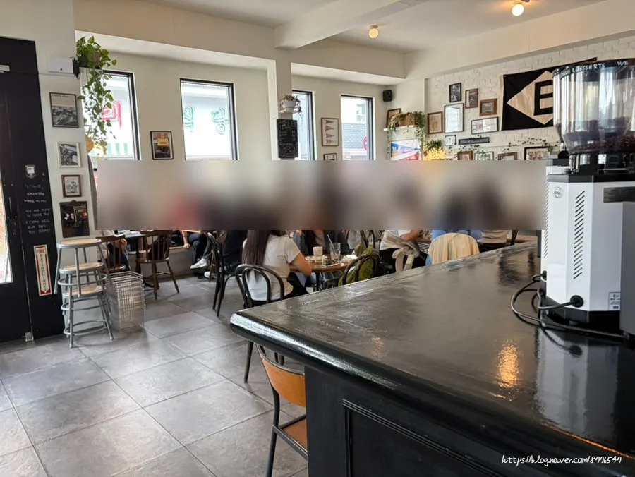 Interior of Brewers Coffee busy with customers even on a weekday
