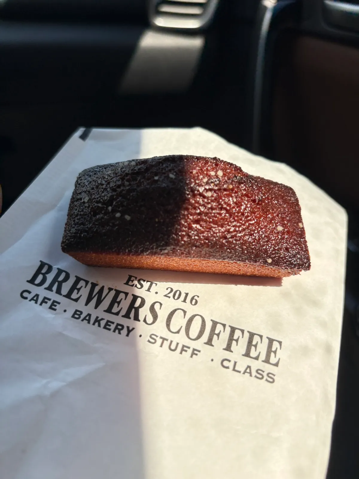 Takeout salted caramel financier