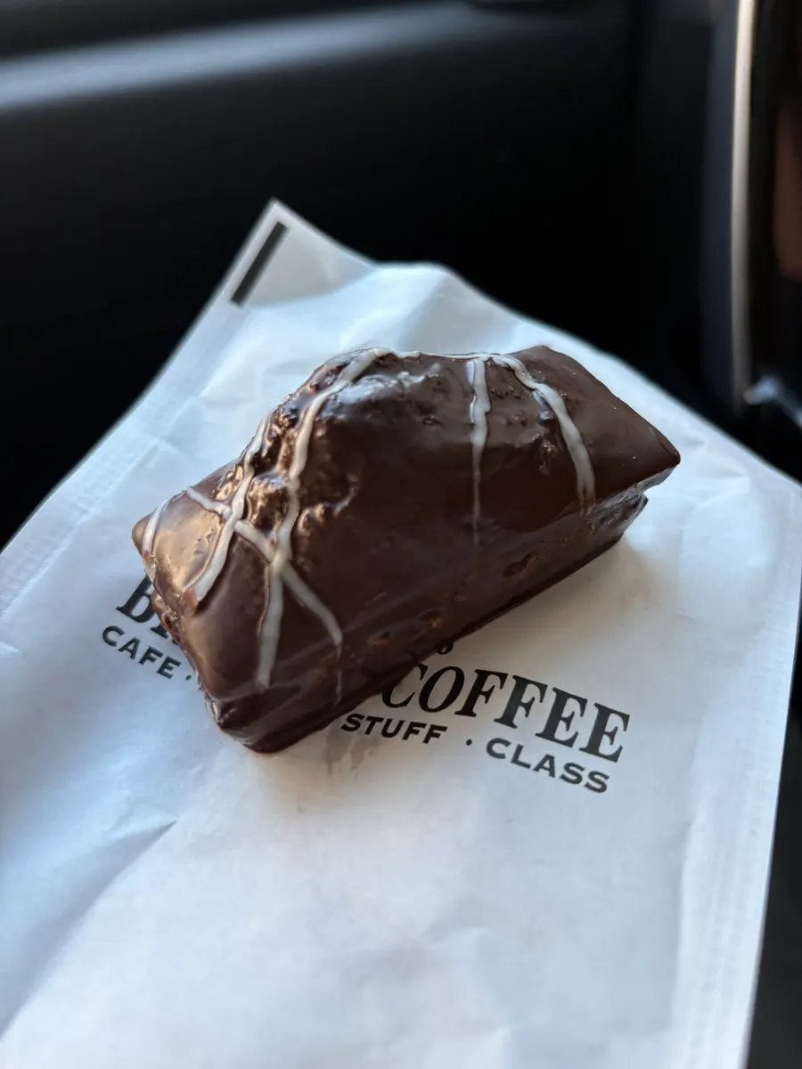 Cross-section of the salted caramel financier
