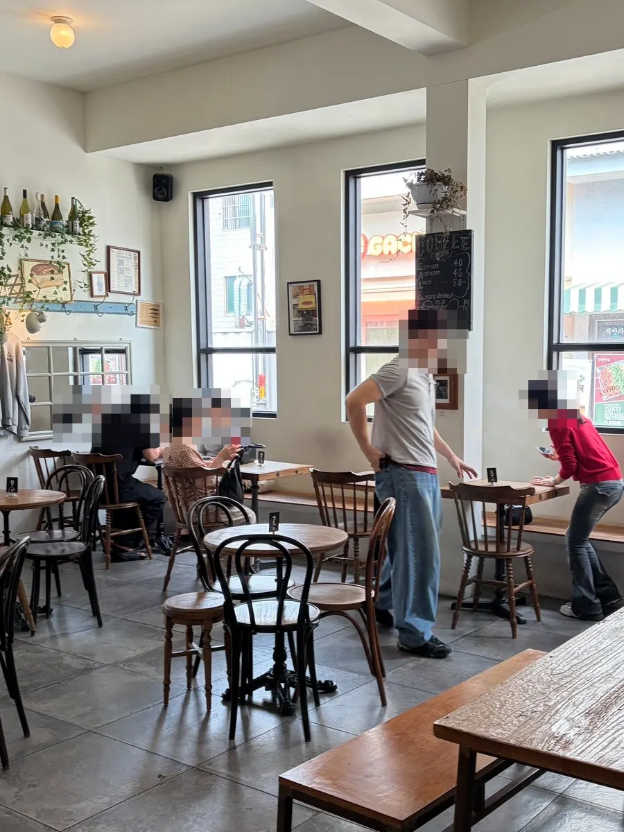 Photo booth inside the café