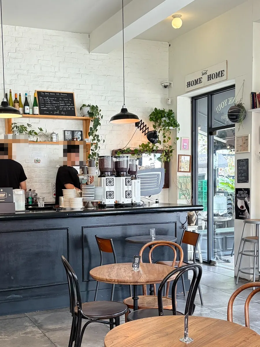Café interior with antique furniture