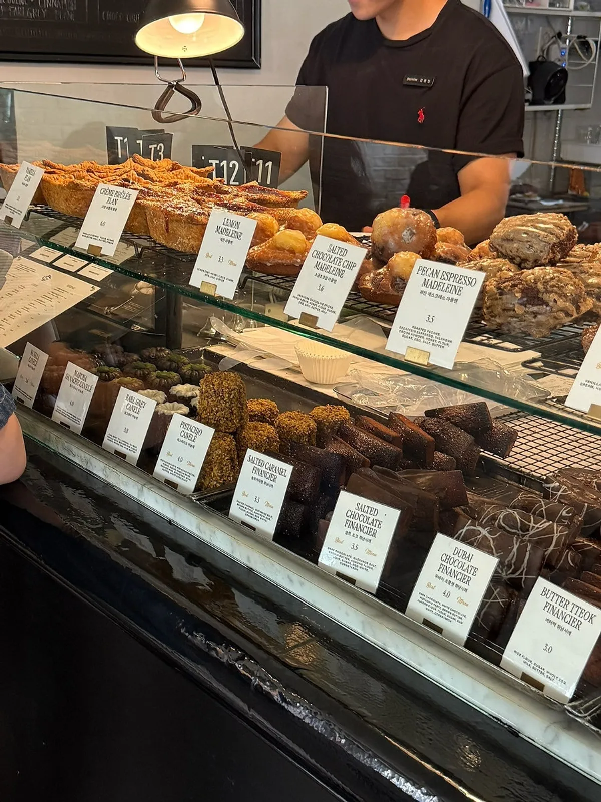Baked goods display arrangement at Brewers Coffee
