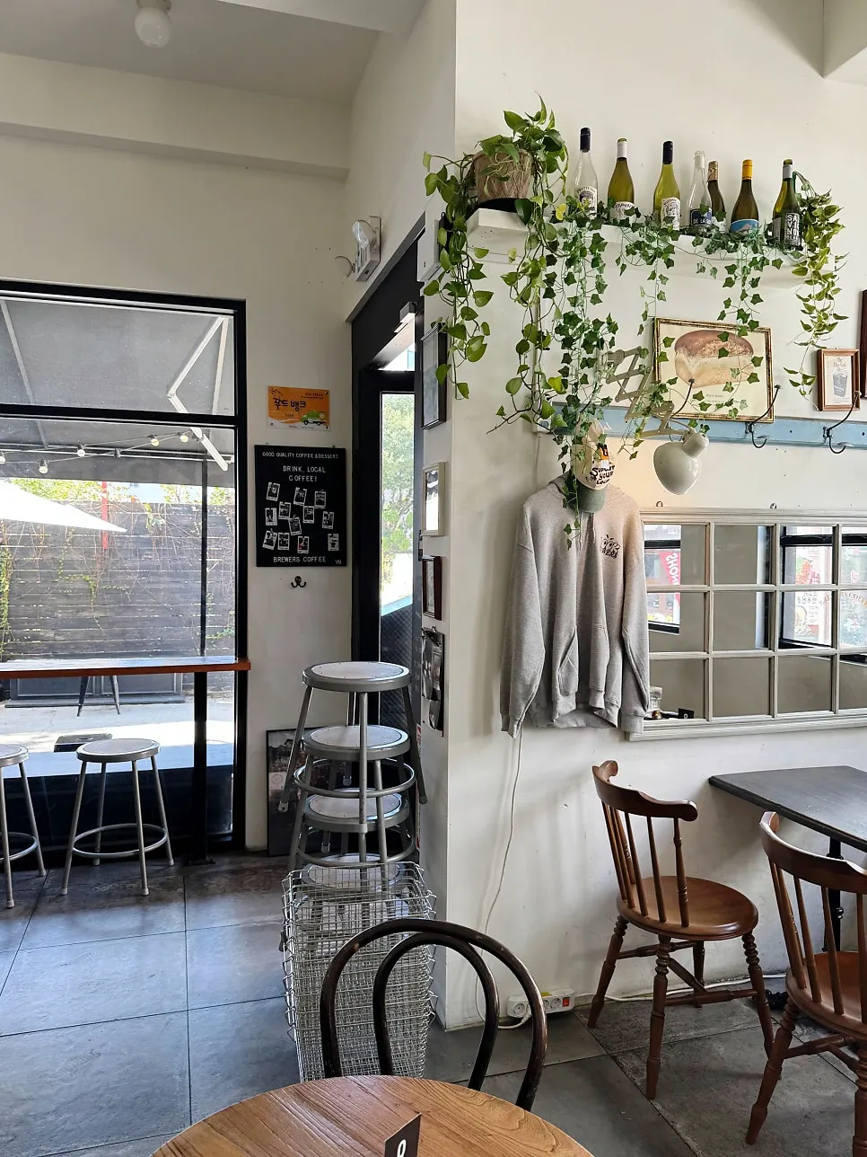 Window-side bar table and various table arrangements