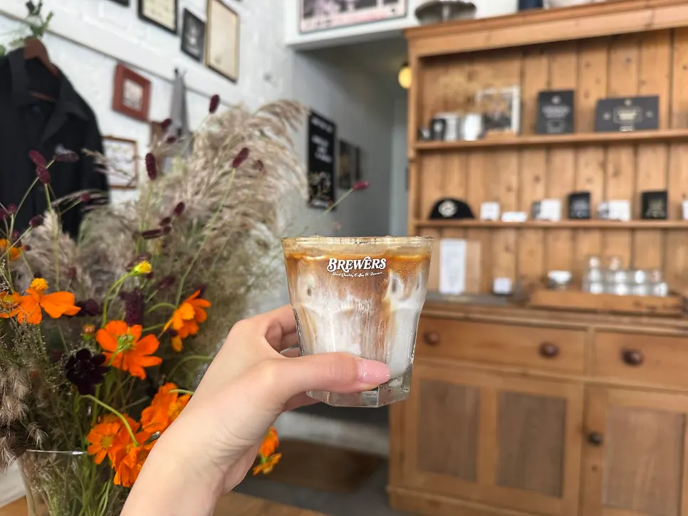 Close-up of a Brewers Coffee drink cup