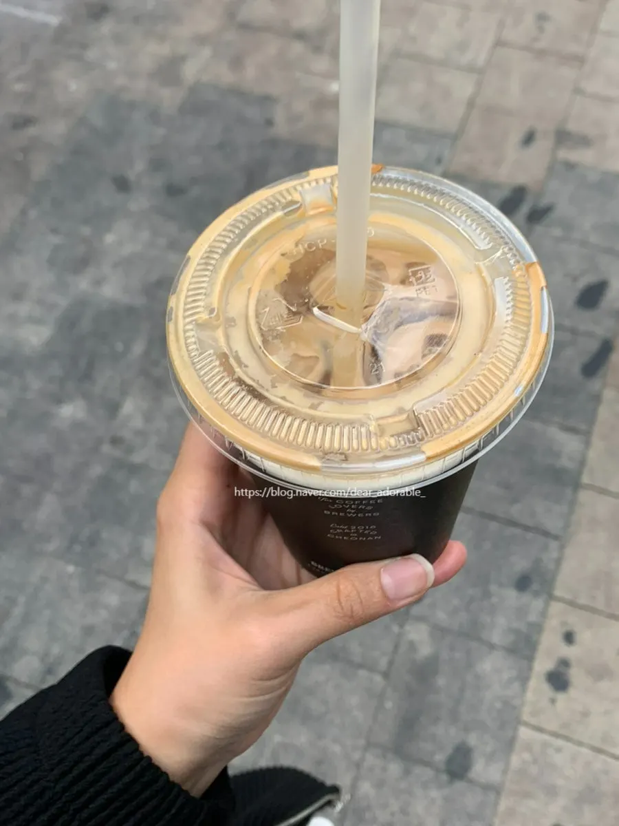 Leaving with packed desserts and coffee in hand