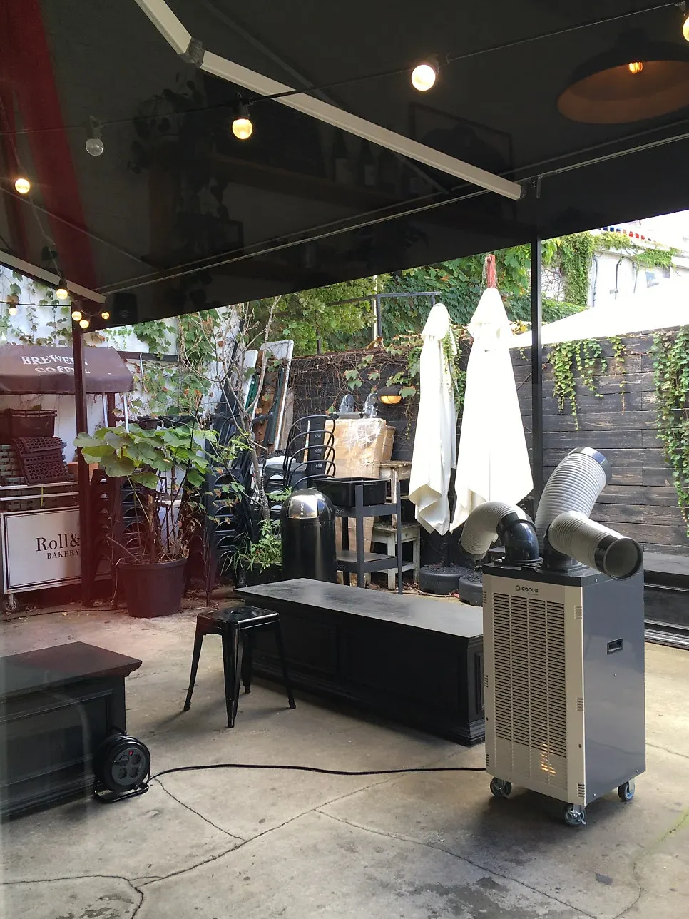 Photo booth machine on the terrace