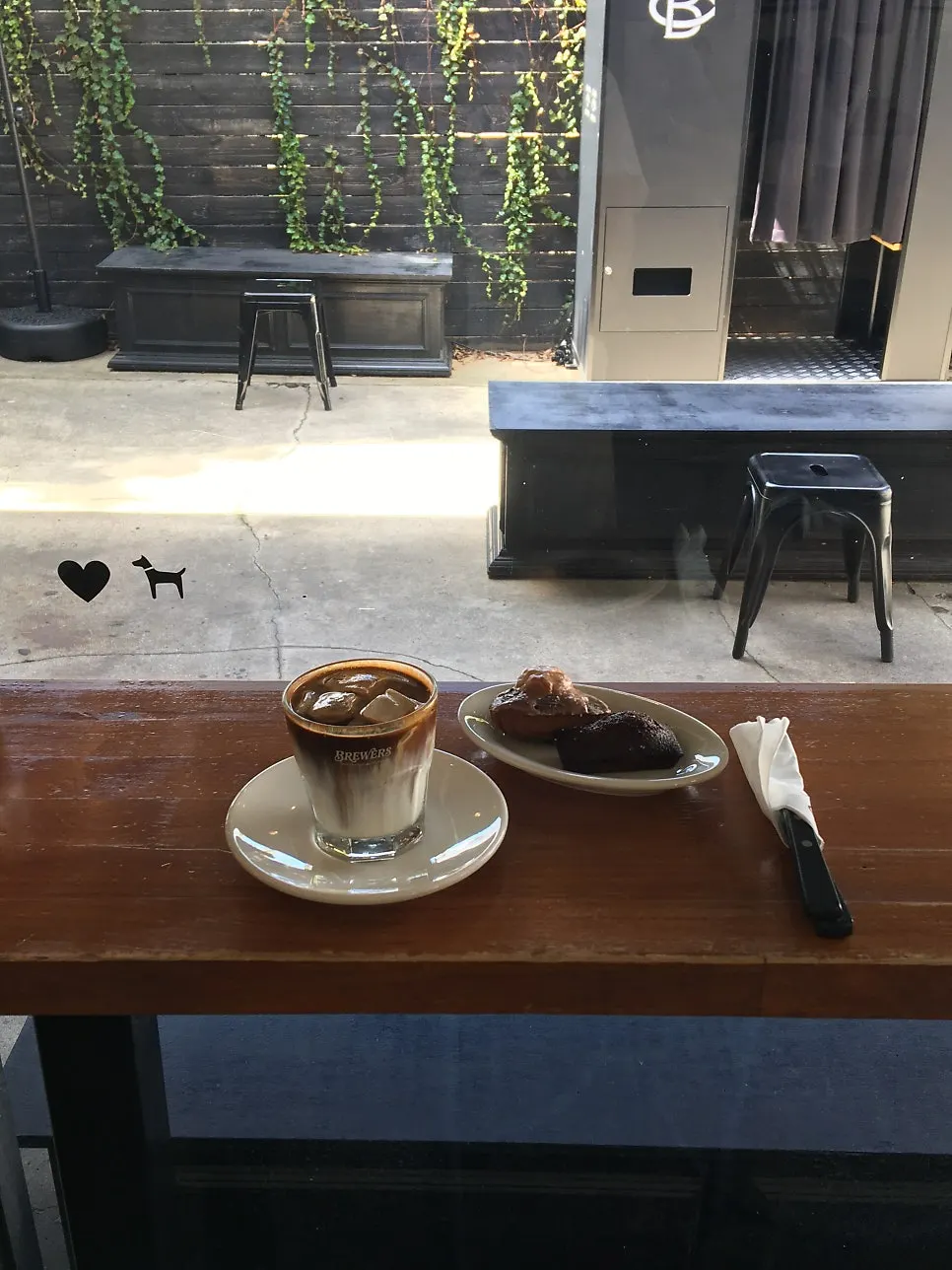Ordered coffee and two baked goods