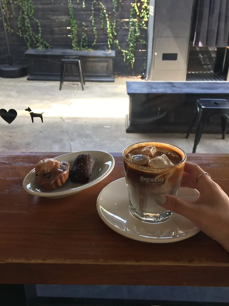 041 coffee with layered walnut milk and espresso shot