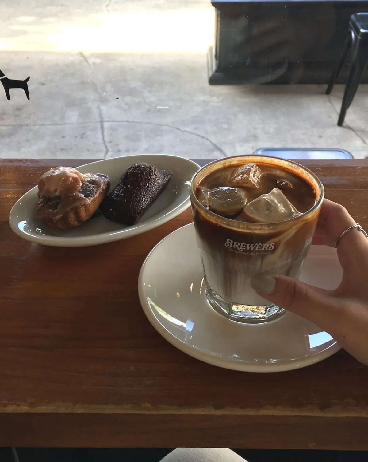 Salted caramel financier with 041 coffee