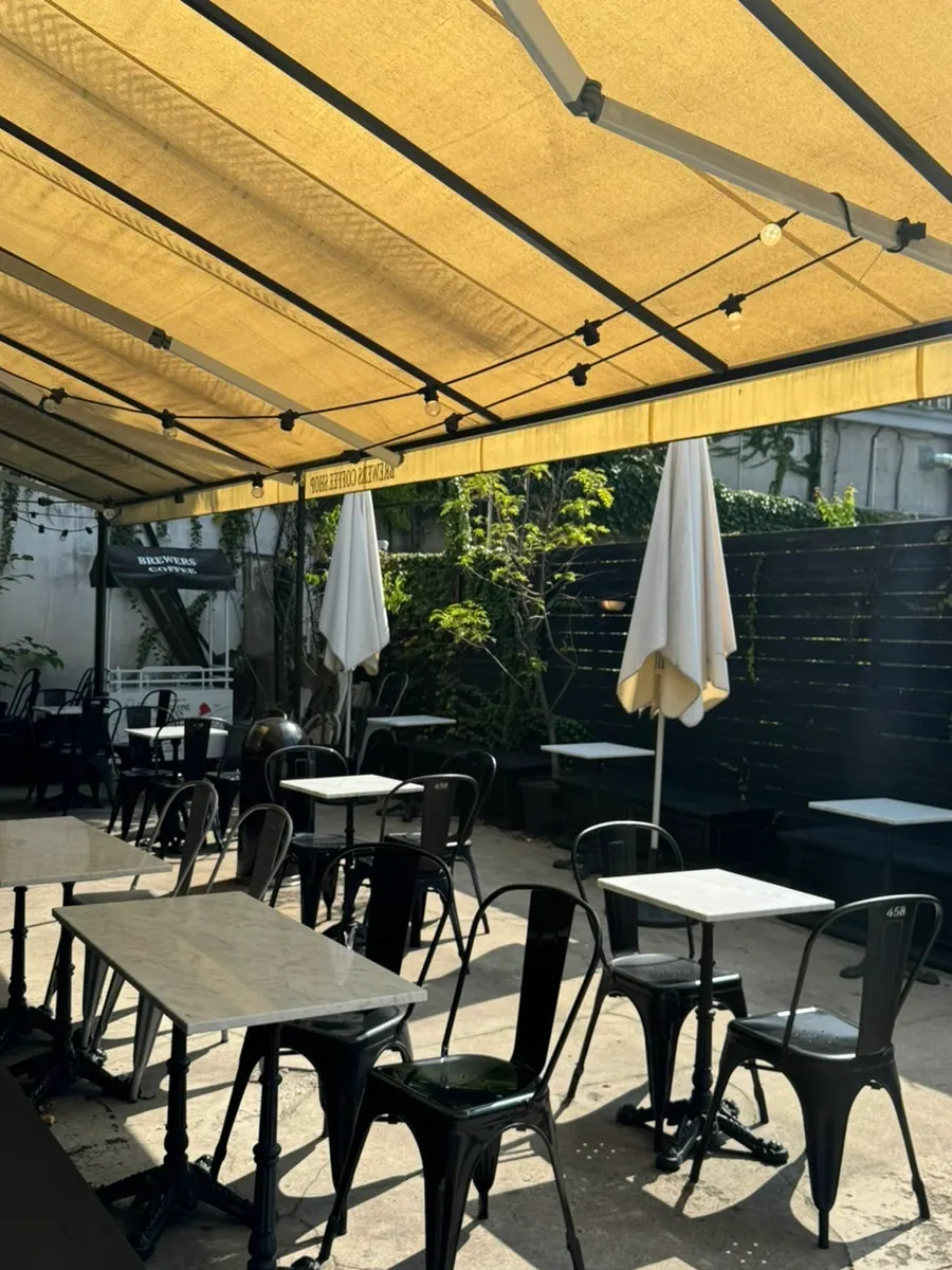 The terrace as it looked on a previous visit last year