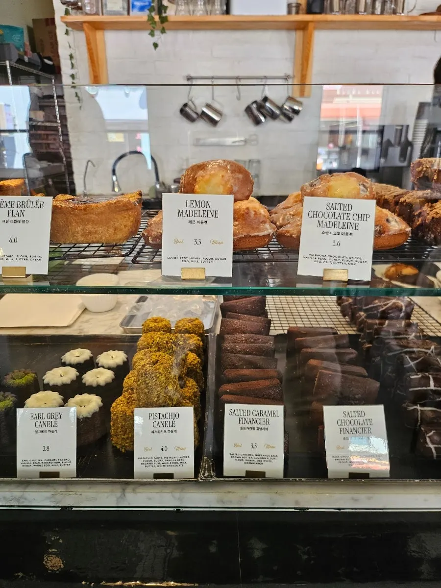 Name tags for each type of baked treat